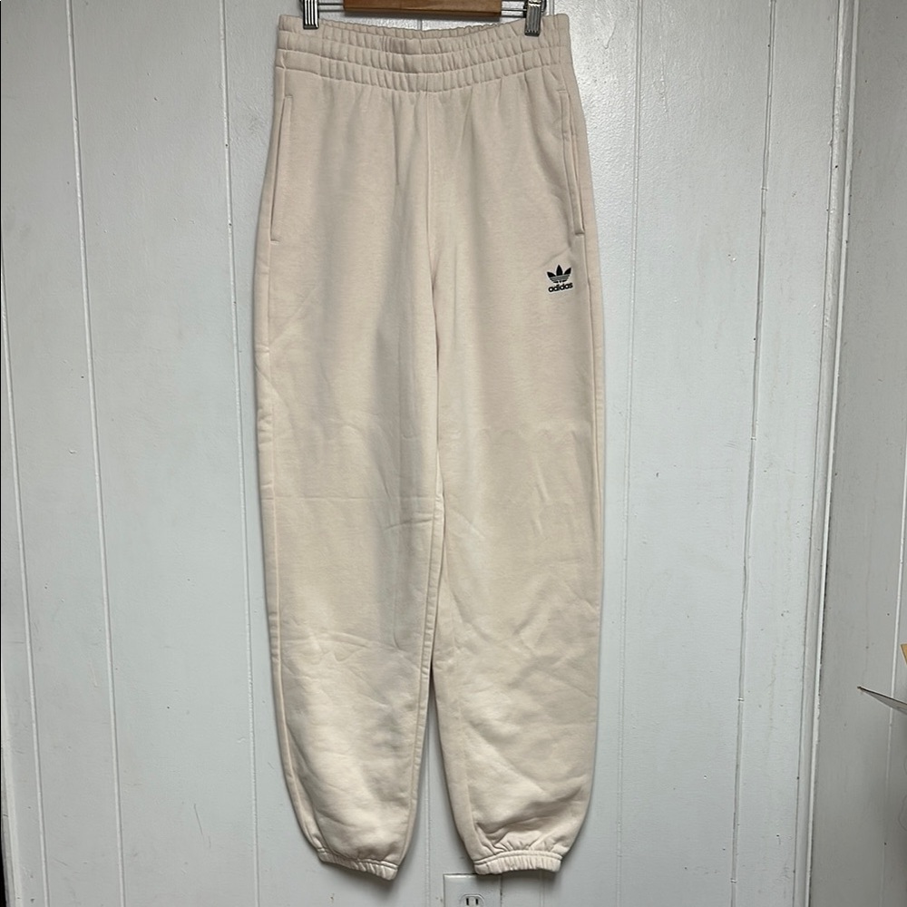 Adidas Women Cream Jogger Pant Trousers Slim Fit Size XS NWOT
